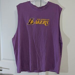 Purple LA Lakers vintage style tank basketball sleeveless T-shirt 2XL
